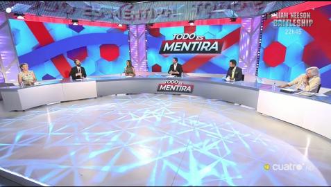 Plató del programa de 'Todo es mentira' ayer