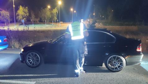 Control de la Guardia Civil en Tajonar