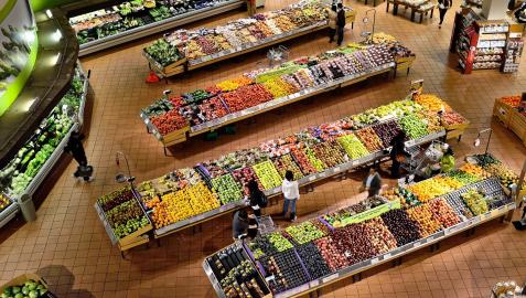 Imagen de archivo de un supermercado.
