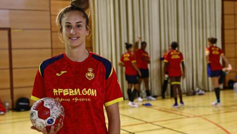 Pena, en la final de la Copa de la Reina del 2007 con el Itxako