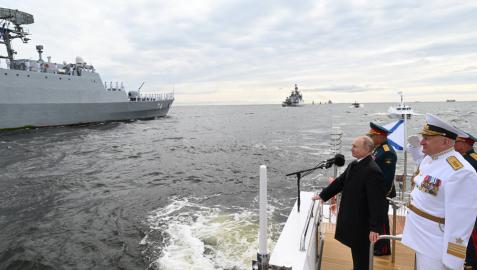 Vladimir Putin Putin, durante el desfile
