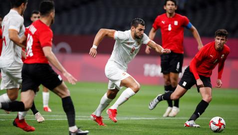 Rafa Mir, en el encuentro disputado por España ante Egipto