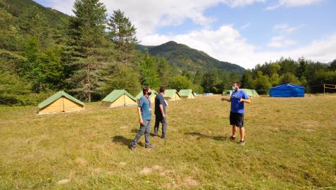 Imagen de una de las acampadas realizadas en julio