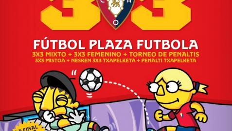 Catrel de la edición de 2021 del 3x3 Fútbol Plaza de Osasuna que recorrerá en agosto 13 localidades navarras