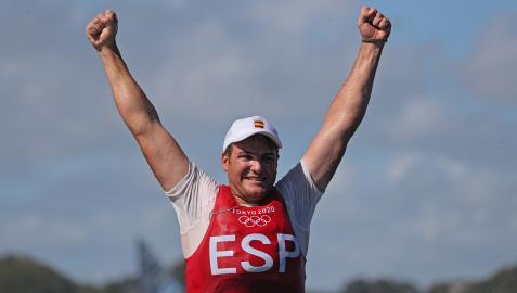 Joan Cardona, exultante tras lograr la medalla de bronce