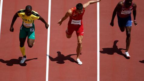 Asier Martínez competirá este jueves en la final de 110 metros vallas