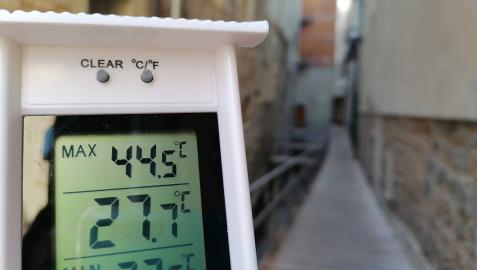 Temperatura a las 17 horas, este viernes en la belena de Portalapea