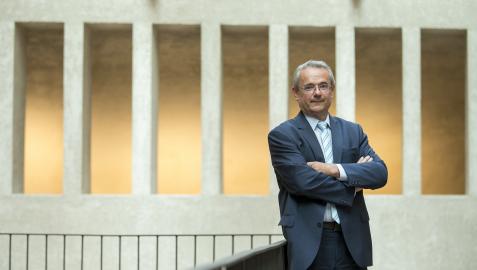 El embajador esloveno, ayer en el Palacio del Condestable de Pamplona