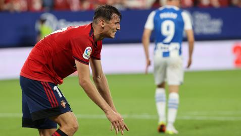 Gesto expresivo de Budimir en el primer partido contra el Espanyol