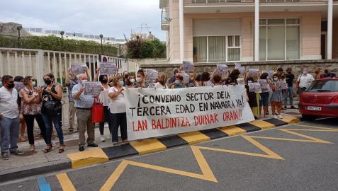 Imagen de la concentración de este martes.