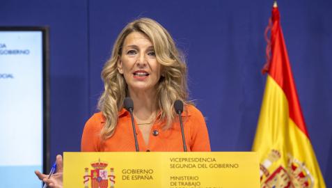 La vicepresidenta segunda del Gobierno y ministra de Trabajo y Economía Social, Yolanda Díaz