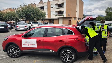 Un vehículo de Urgencias del Servicio Navarro de Salud