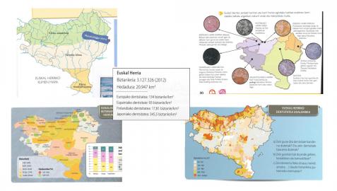 Uno de los mapas de los libros de texto mostrados por Navarra Suma