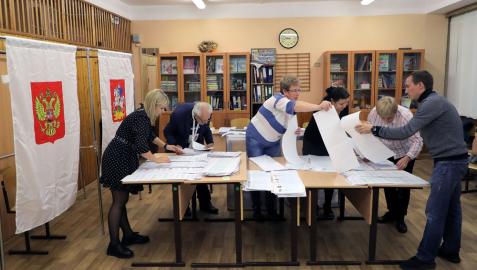 Recuento electoral en un colegio ruso