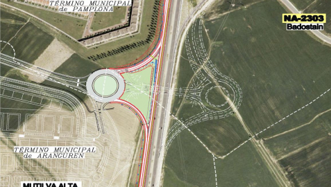 Proyecto de conexión de la ronda este de Pamplona con la zona de Mugartea.