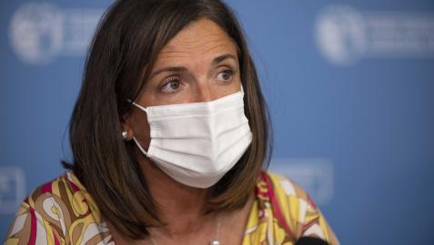 La consejera de Igualdad, Justicia y Políticas Sociales, Beatriz Artolazabal, en una rueda de prensa en Vitoria
MIKEL ARRAZOLA- GOBIERNO VASCO
24/08/2021