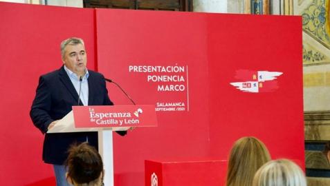 Santos Cerdán ha hablado desde Salamanca, donde se ha presentado la Ponencia Marco del XIV Congreso del PSOE de Castilla y León