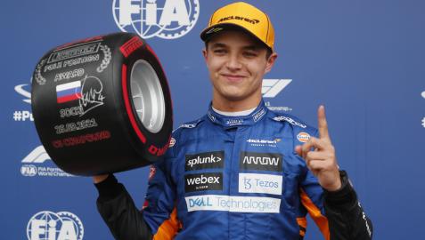 lando norris Lando Norris celebra la ple