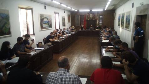 Imagen de la sesión de ayer por la tarde de la Junta General del valle de Baztan