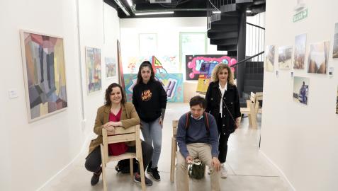 Desde la izquierda: Nerea Ciarra Tejada, Nerea Álvarez Arévalo, Gonzalo Bañon y Alejandra Aquerreta Escribano