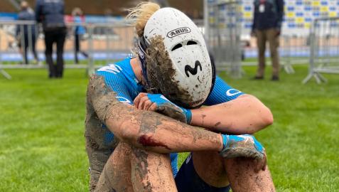 Emma Norsgaard, al finalizar la carrera