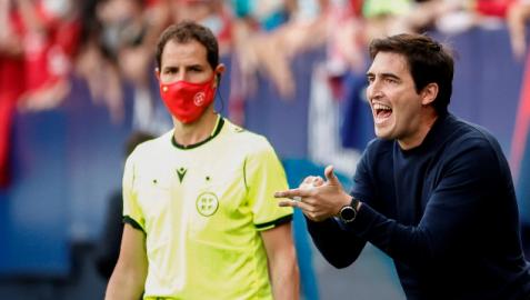 Andoni Iraola, en El Sadar