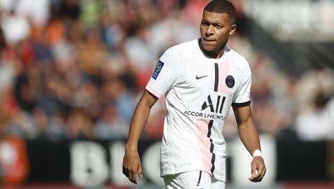 Kylian Mbappe, durante el partido ante el Stade Rennes
