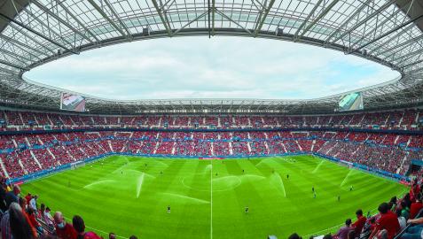 Espectacular imagen panorámica de El Sadar en el último Osasuna-Rayo Vallecano
