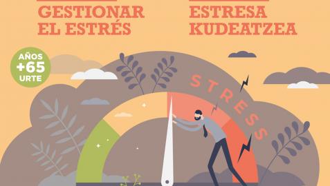 Cartel del taller sobre estrés organizado por el Ayuntamiento de Pamplona