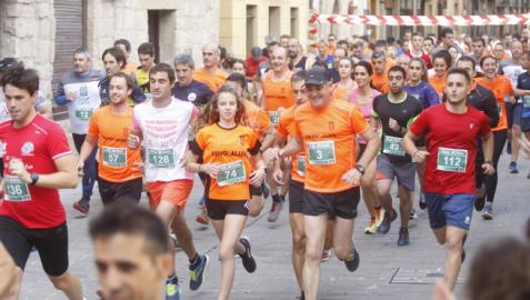 Salida de la primera edición de la renovada ‘Carrera de la Ruta del Vino de Navarra’, celebrada en 2019 en Olite Salida de la primera edición de la renovada ‘Carrera de la Ruta del Vino de Navarra’, celebrada en 2019 en Olite