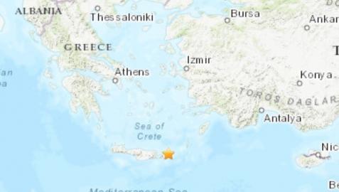Terremoto de magnitud 6,3 frente a las costas de la isla de Creta, en Grecia