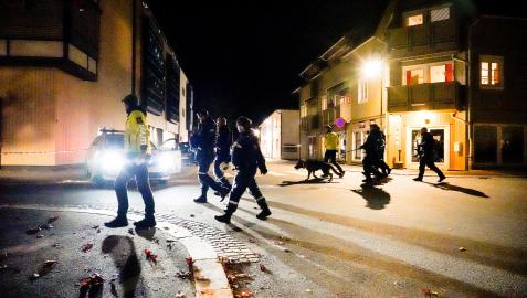 Despliegue policial en la localidad noruega de Kongsberg