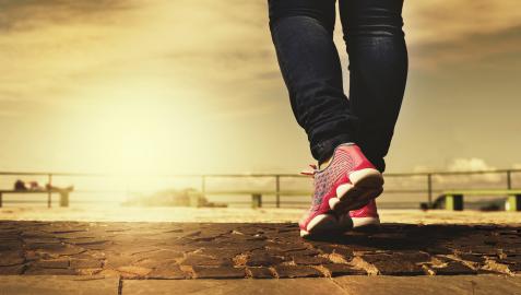 Zapatillas El estudio midió los pasos dados al día