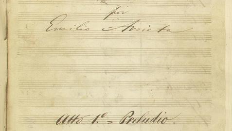 Imagen de la partitura de 'La Conquista de Granada'.