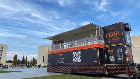 La gran consulta Pamplona universidad navarra El estudio móvil de ‘La gran consulta’ de RTVE, en el campus de la Universidad de Navarra
