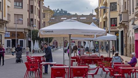 terrazas estella Uno de los cambios estrenados ayer, la terraza del Bar Lerma que ha pasado ahora a San Andrés