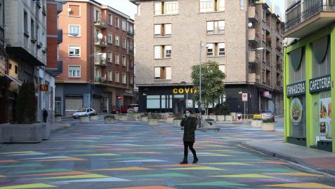 Vista de la calle Río Urrobi, también peatonalizada dentro del plan para mejorar la Milagrosa