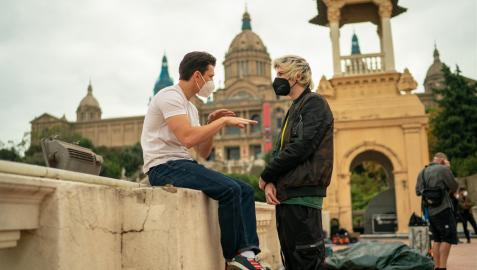 Imagen de El Rubius durante el rodaje de la nueva película de Tom Holland Imagen de El Rubius durante el rodaje de la nueva película de Tom Holland