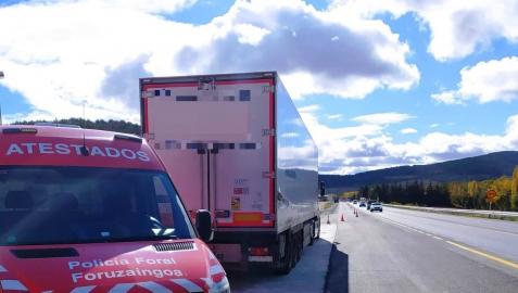 camionero El suceso ha tenido lugar en la N-121-A