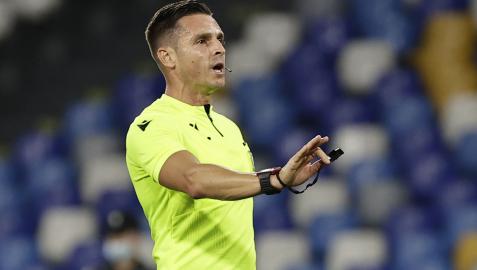 Carlos del Cerro Grande, en un partido de la Europa League