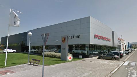 Exterior del concesionario Hanstein-Porsche en el polígono Talluntxe de Noáin
