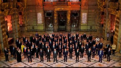 Vista general de los líderes que participaron en la Cumbre sobre el cambio climático de Glasgow