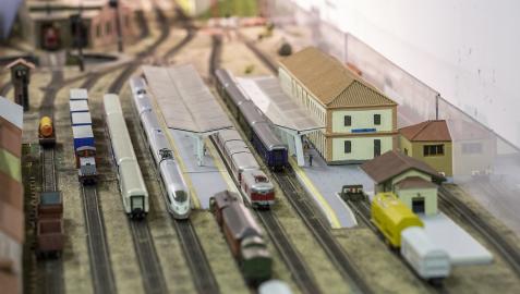 Maqueta de trenes del Centro de Interpretación del Ferrocarril y las Vías Verdes de Navarra