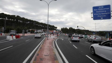 El nudo de Zizur sobre la A-15, tras su remodelación