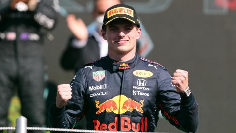 Verstappen Verstappen celebra el triunfo en el Gran Premio de México
