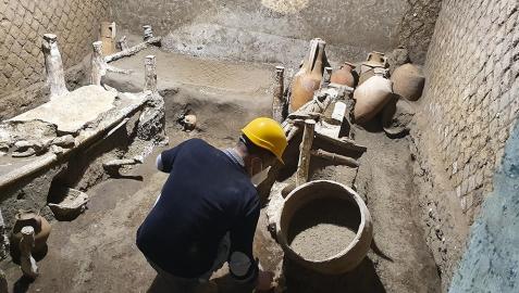 Pompeya Imagen de la habitación para sirvientes encontrada en Pompeya