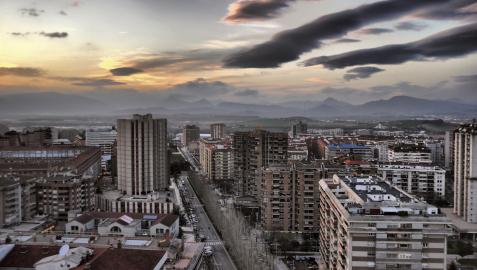 Vista general del barrio de San Juan en Pamplona