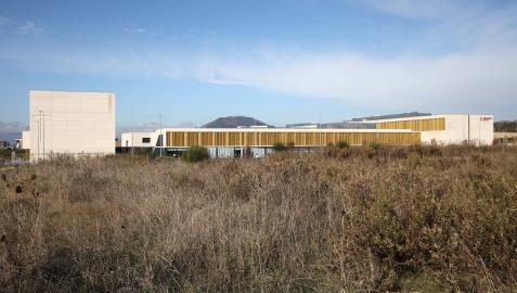 Terrenos donde se levantará el nuevo polideportivo del Valle de Egüés