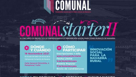 Cartel del certamen Comunal Starter' del Gobierno de Navarra