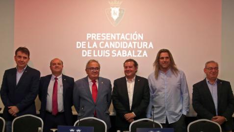 Iso, Yániz, Sabalza, Cuesta, Muniain y Medrano, en la presentación de la candidatura en 2017 Iso, Yániz, Sabalza, Cuesta, Muniain y Medrano, en la presentación de la candidatura en 2017